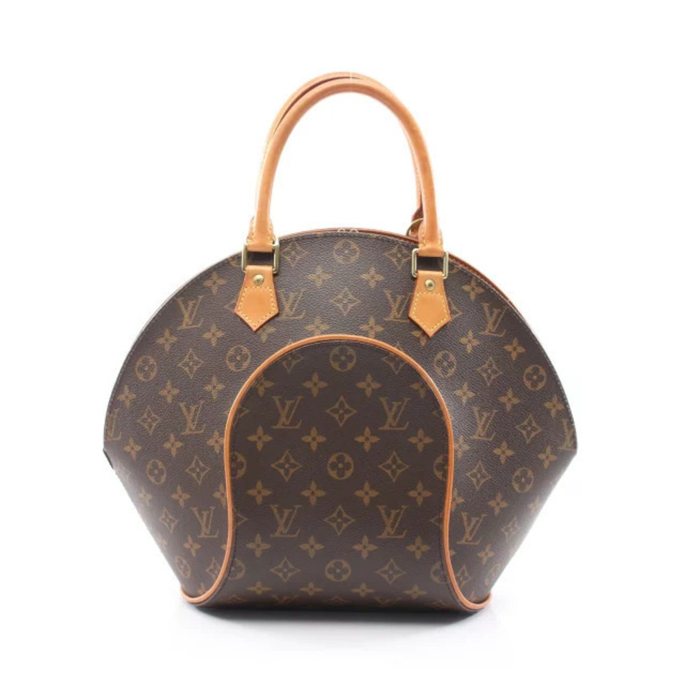 Louis Vuitton Ellipse Handbag Canvas Leather Monogram Brown